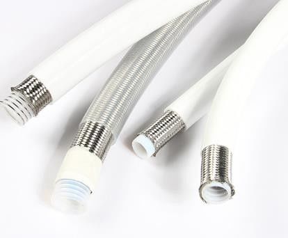 0.75~1.05mm thick Silicone Cover convoluted  hose / ptfe lined hose